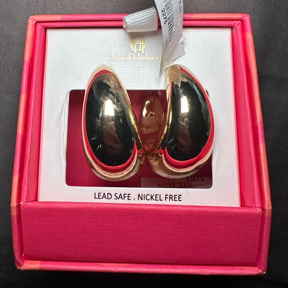 Gold chunky hoop earrings